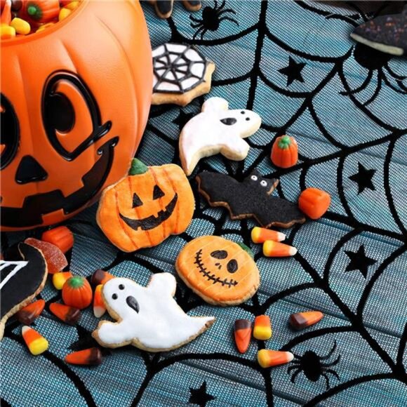 38pcs Halloween Decorations Banner Indoor Set Halloween Table Cover Creepy Cloth - Picture 7 of 7